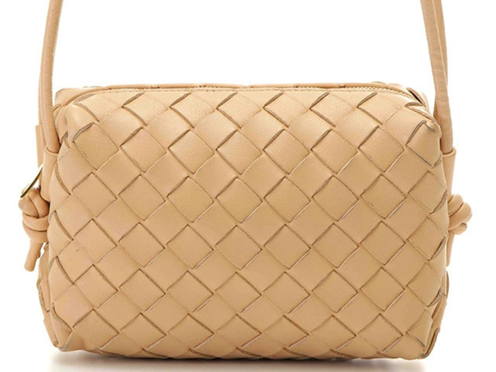 BOTTEGA VENETA Loop Shoulder Bag Leather Almond K